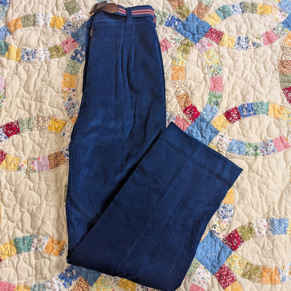 Women's Blue Corduroy Pants